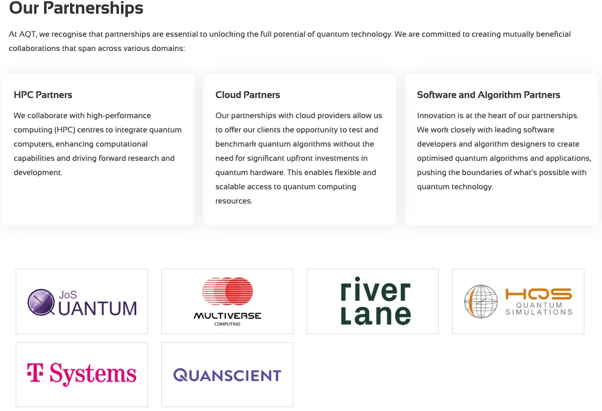 Partnership logos display